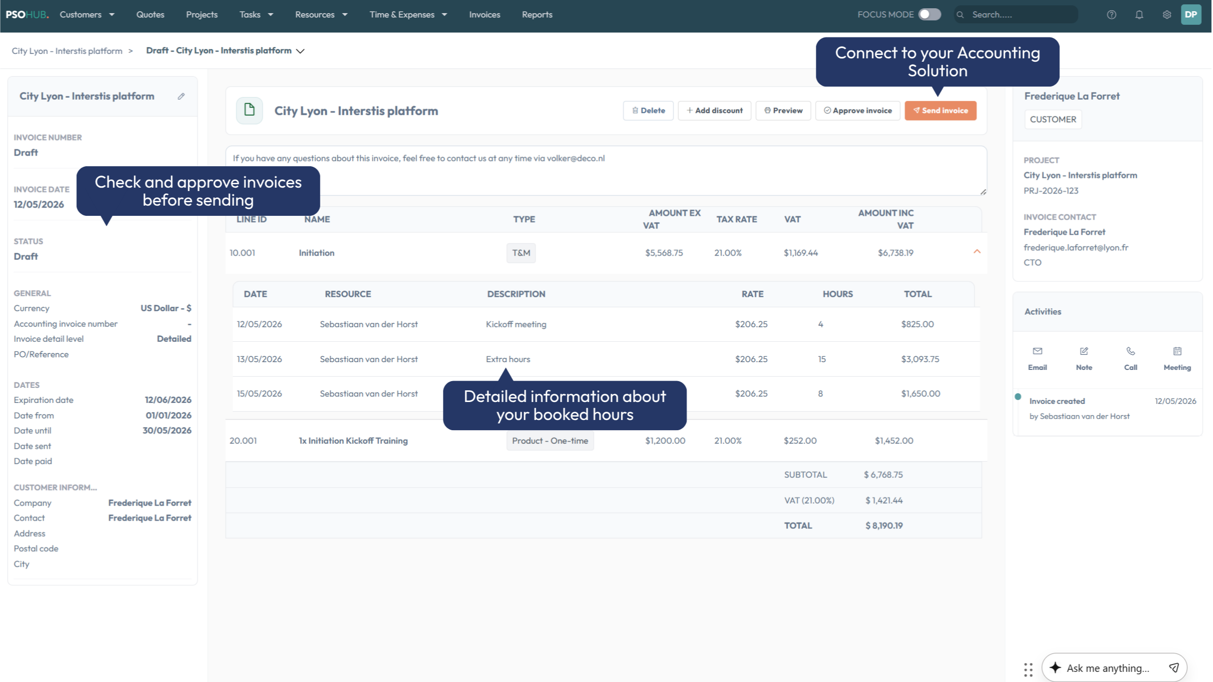 HubSpot invoicing